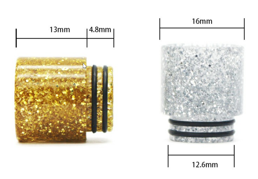 Silver / Gold Flake Drip Tip 810